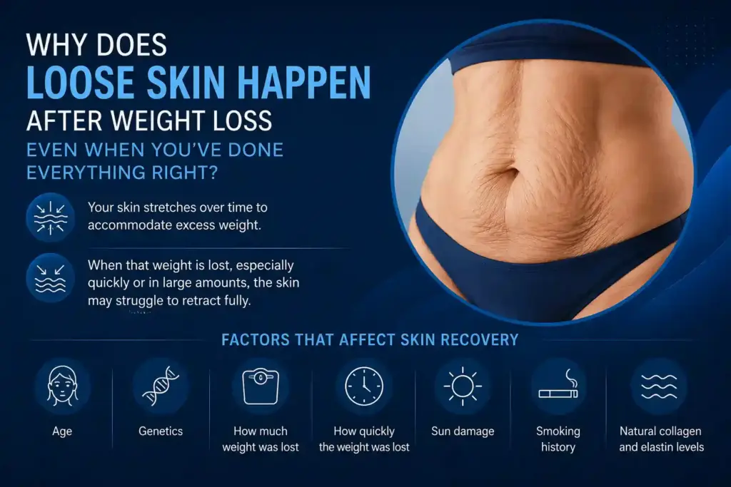 Why Does Loose Skin Happen After Weight Loss Even When You’ve Done Everything Right ?
